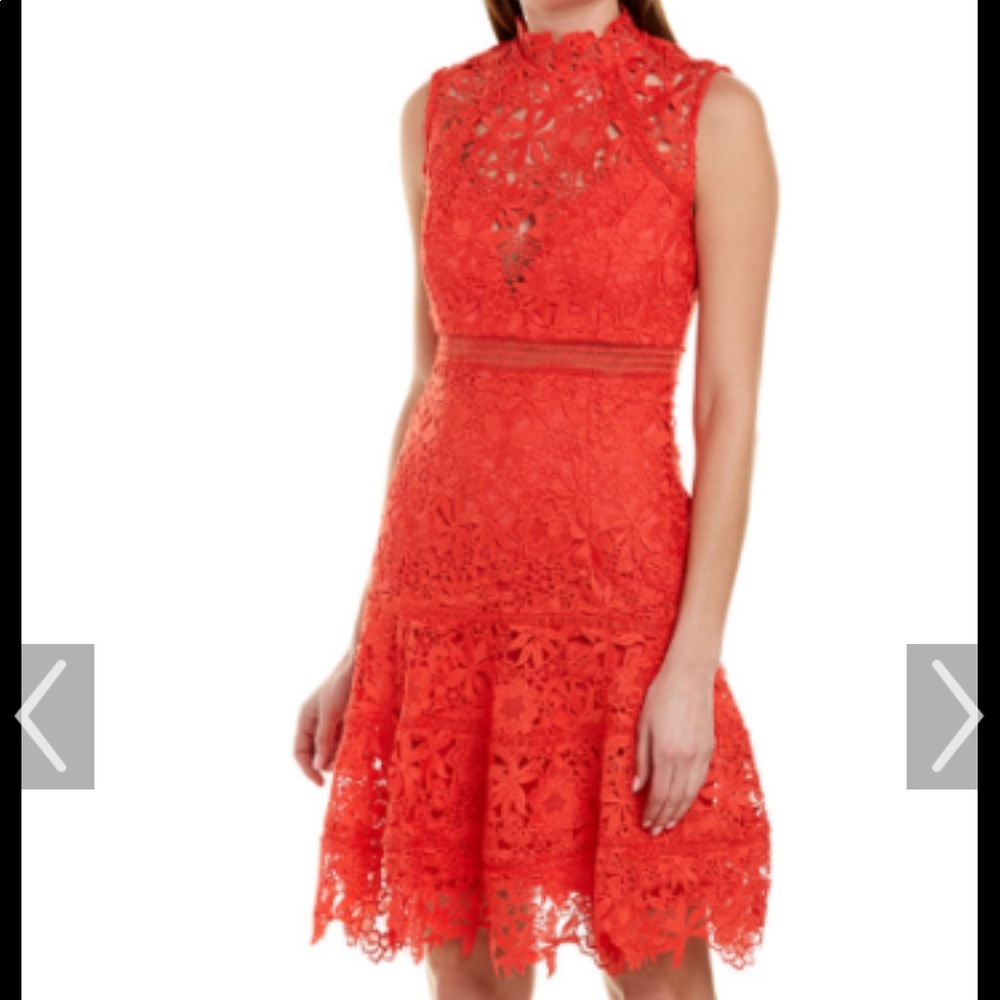 GORGEOUS Bardot red lace dress sz 6